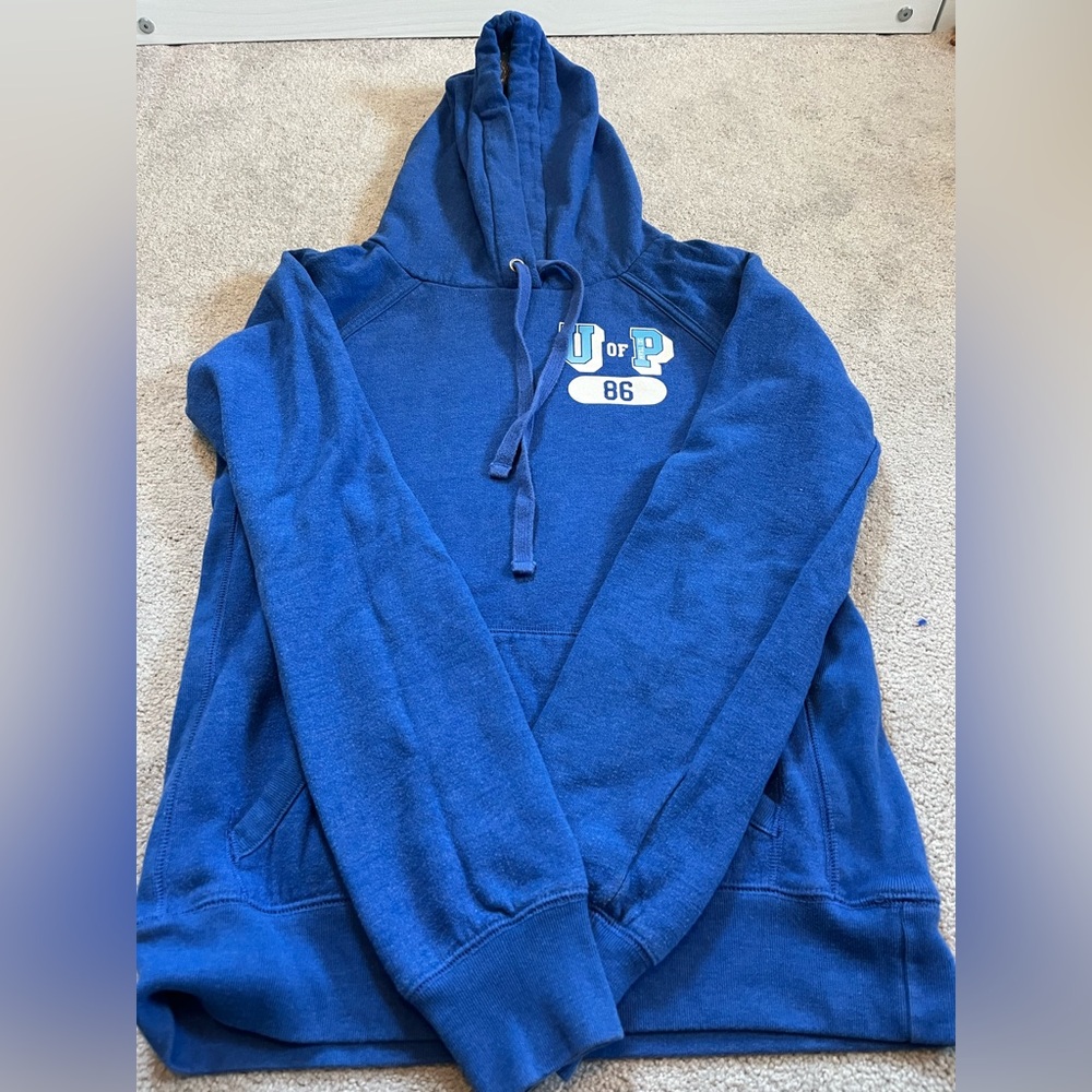 Victorias Secret Pink Royal blue hooded sweatshirt  university of pink ski team